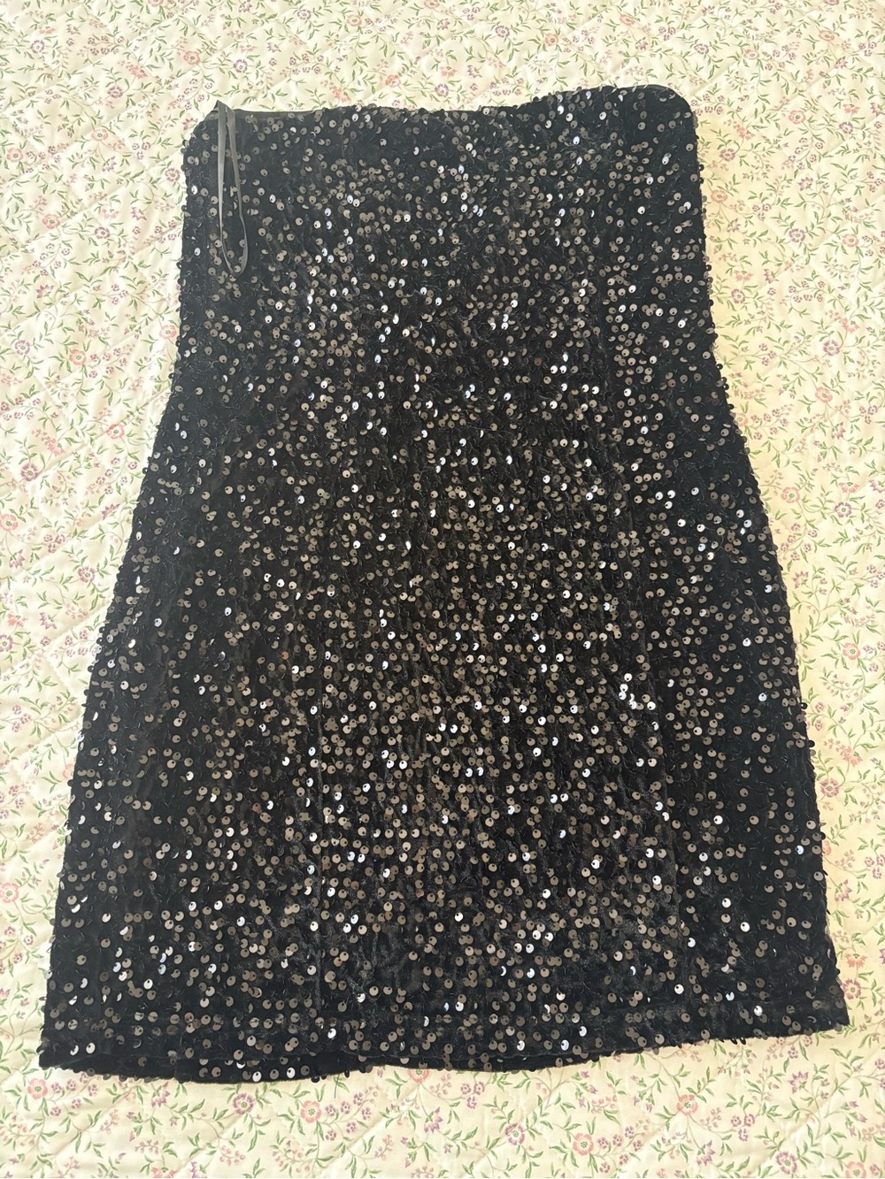 Black Sequin Strapless Cocktail Dress - Picture 1 of 1